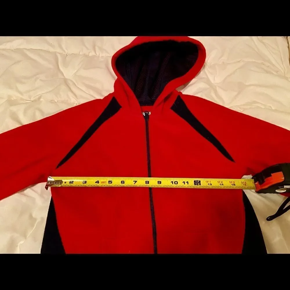 Place Est 1989 Boys Hooded Zip Jacket Red/Navy M